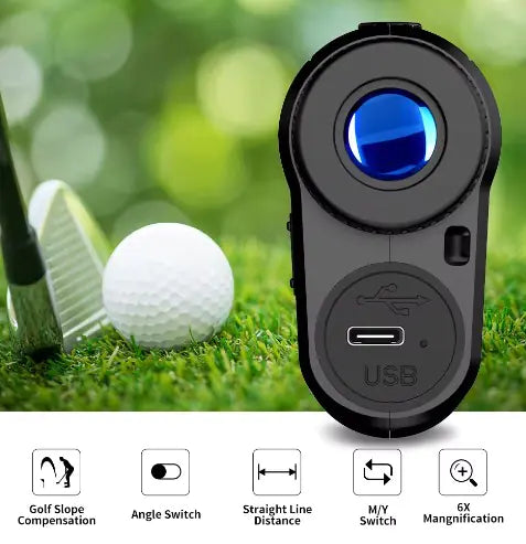 Rechargeable Golf & Hunting Rangefinder – High-Precision with Slope Switch & Flag Lock