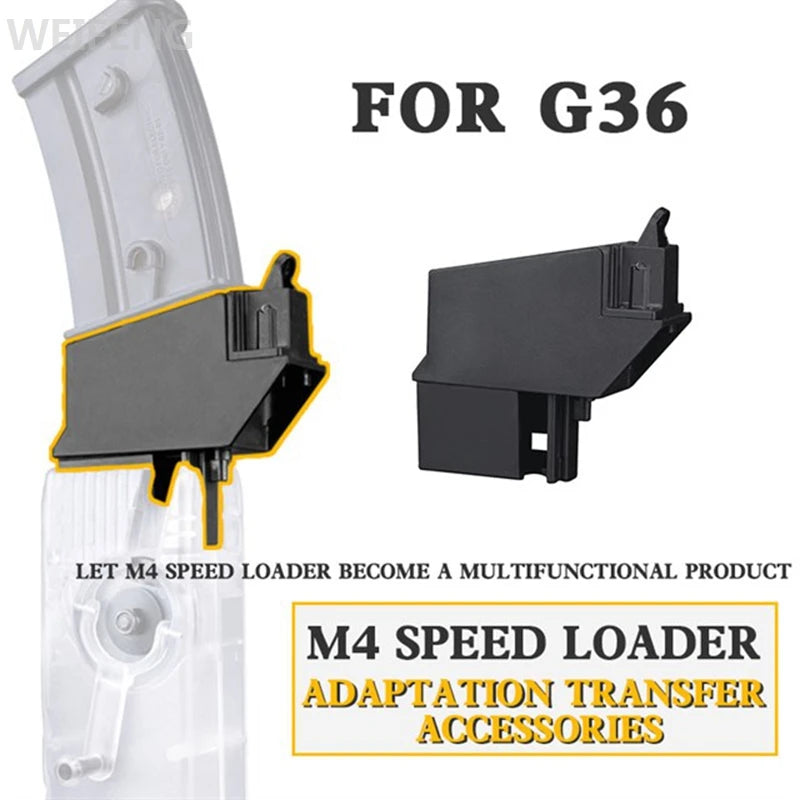 Speedloader Adapter for G36/AK/MP5 – M4 Fast Loader & HICAP Magazine Accessory