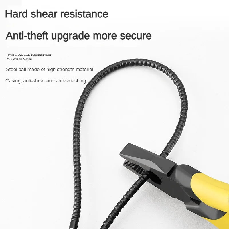 20/28/38cm Portable Anti-Theft Gun Trigger Lock – Hardened Steel Cable Safety Padlock