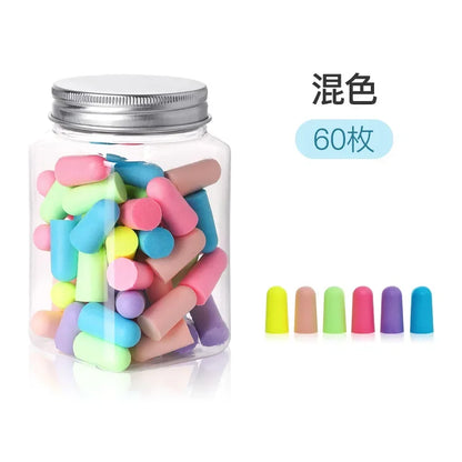 60/120 PCS Soft Foam Earplugs – Noise Reduction & Sound Insulation for Sleeping, Travel & Work