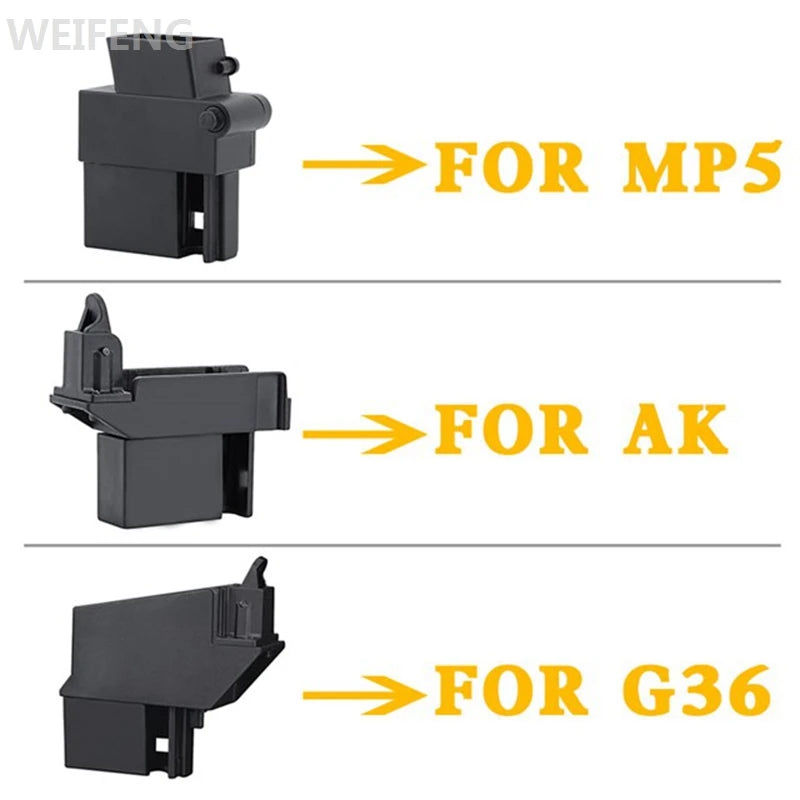 Speedloader Adapter for G36/AK/MP5 – M4 Fast Loader & HICAP Magazine Accessory