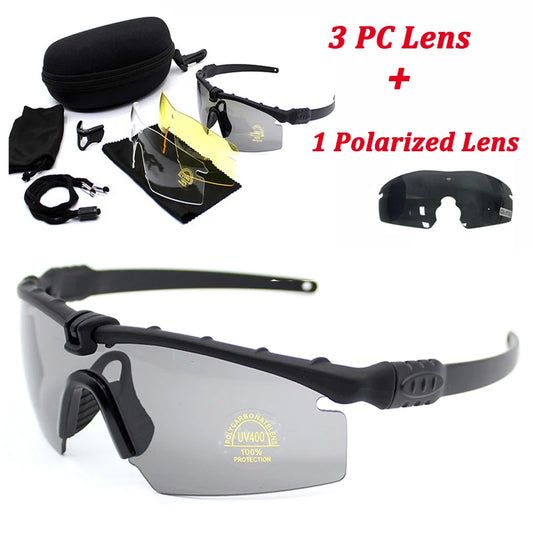 Outdoor Military Tactical Polarized Safety Glasses – UV400 Protection for Shooting, Hunting & Sports