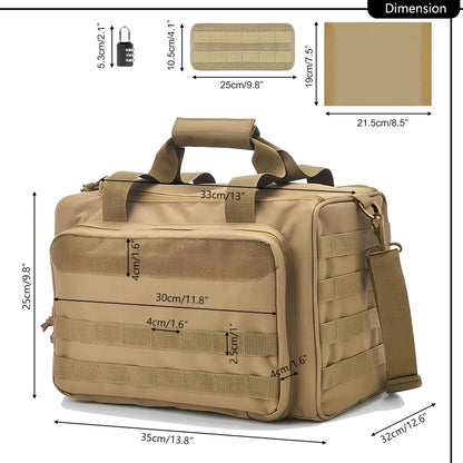 Shooting Range Bag – Molle Tactical Gun Case & Hunting Accessory Shoulder Pack