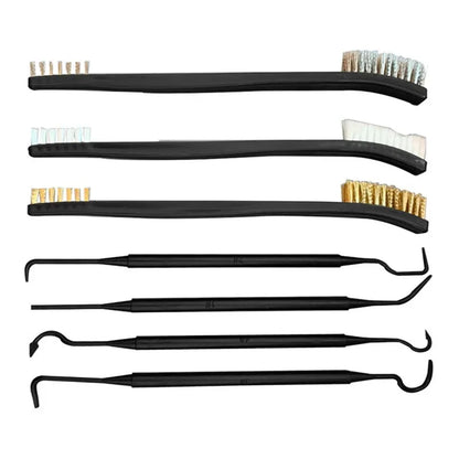 Double-End Steel Wire Brush & Nylon Pick Set – Universal Gun Cleaning Kit for Tactical Rifles & Hunting Firearms