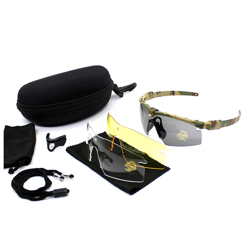 Outdoor Military Tactical Polarized Safety Glasses – UV400 Protection for Shooting, Hunting & Sports