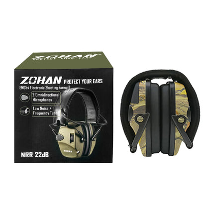 ZOHAN Tactical Electronic Noise-Reduction Earmuffs – Advanced Hearing Protection for Hunting & Shooting