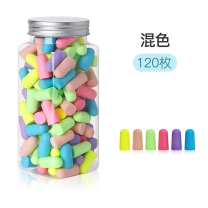 60/120 PCS Soft Foam Earplugs – Noise Reduction & Sound Insulation for Sleeping, Travel & Work